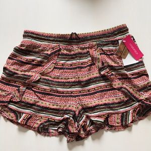 New w/ Tags Colorful Patterned Flowy Shorts - Sz M